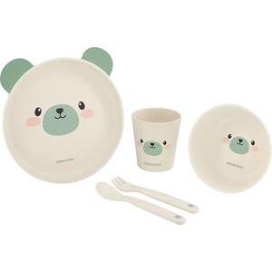 Kikkaboo Сет за хранене от бамбук KikkaBoo - Bear, Mint (31302040071)