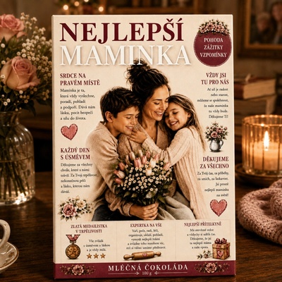 Dárková mléčná 100 g 21x13,5 cm - Nejlepší maminka
