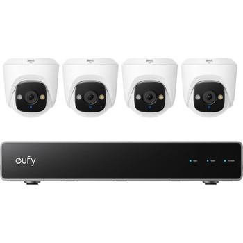 Anker Eufy Security NVR PoE E41 комплект от 4 камери с NVR, 4K, 5× Zoom, AI, Night Vision Color, 4 Turret камери (E8P10321)