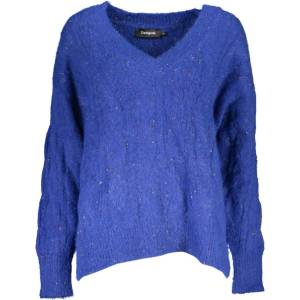 Desigual Дамски пуловер desigual, Цвят Син (23wwjf84_bl5022)