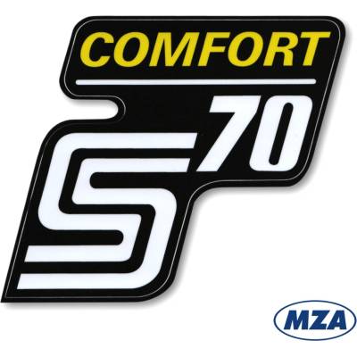 Nálepka schránky "COMFORT", ŽLUTÁ (MZA) - Simson S70