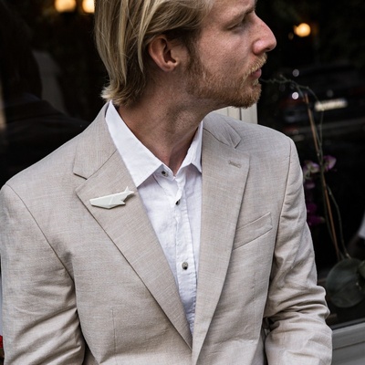 StehlikDesign brož Velryba bílá 0144