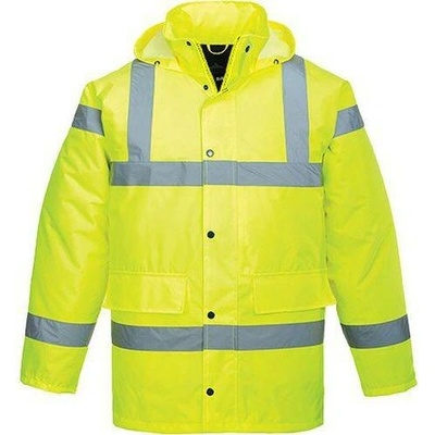 PortWest Traffic Note Hi-Vis reflexní nepromokavá bunda žlutá