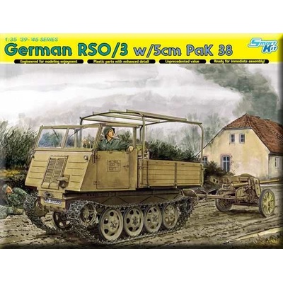 DRAGON Model Kit military 6684 GERMAN RSO/03 ARTILLERY TRACTOR w/5cm PaK 38 SMART KIT 1:35