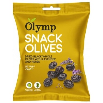 Olymp Сушени цели черни маслини с лавандула и билки 70гр