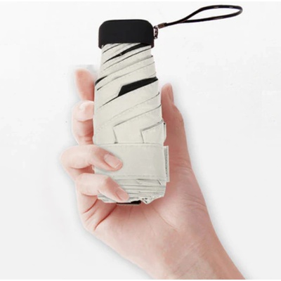 D8515 deštník skládací mini krémový
