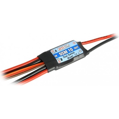 JETI DSM 10 elektronický přepínač 2 přijímač. akumulátorů