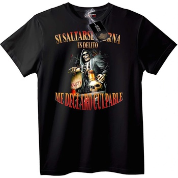NOONEBRAND Тениска Виновен Череп - 7XL, White