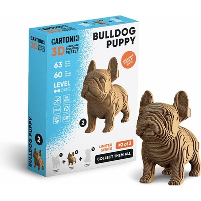 Cartonic 3D PUZZLE BULLDOG PUPPY, 63 ks