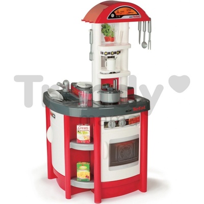 Smoby 24174 Kuchynka Studio Tefal červená zvuková s kávovarom + 19 doplnkov