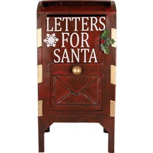 Červená kovová dekorační schránka Letters for Santa 27*21*53 cm Clayre & Eef