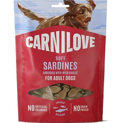 VAFO Praha s.r.o. CARNILOVE Dog SOFT snack Sardines enriched with Wild garlic 200 g – Hledejceny.cz