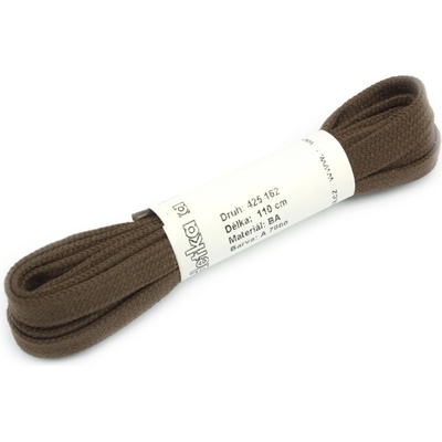 Tkaničky bavlněné ploché 110 cm - hnědé 4250162 – Sleviste.cz