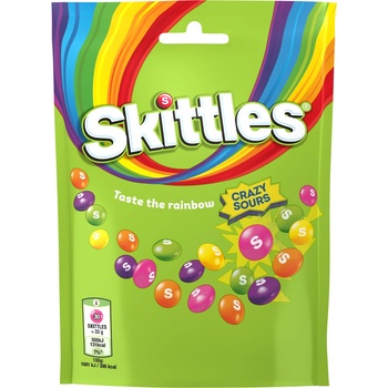 Skittles Crazy sours кисели дъвчащи бонбони 152гр