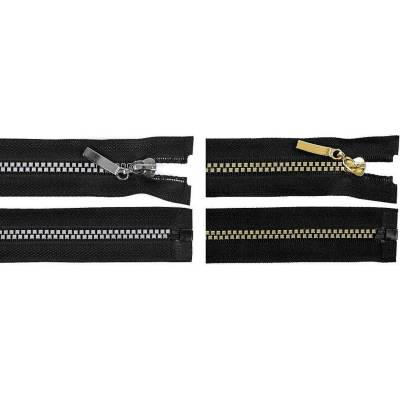 Kostěný zip šíře 5 mm délka 50 cm kostičky - 2 (322) černá zlatá