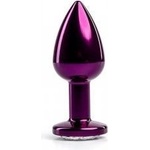 Fantasy by Cottelli Purple Butt Plug with White Diamond
