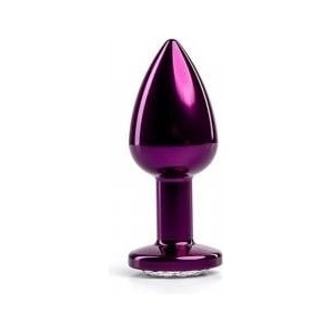 Fantasy by Cottelli Purple Butt Plug with White Diamond