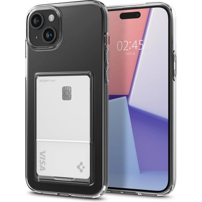 Spigen Кейс Spigen Crystal Slot за iPhone 15 Plus, прозрачен (8809896750066)