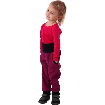Detské softshellové nohavice jeseň zima ružové fuchsiové