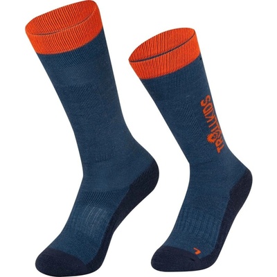 Trollkids dětské lyžařské ponožky Trollkids Nordic Blue / Mystic Blue / Flame Orange
