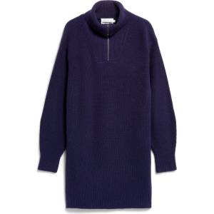 Armedangels Дамско зимно яке ARMEDANGELS Women's Troyer Rib Knit Dress Dress - Tinted Navy (104-7053-0114)