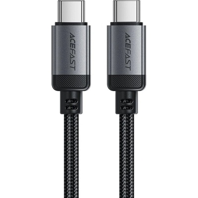 Здрав кабел с въжена оплетка и бързо зареждане за устройства с USB-C порт (120 см) - Acefast C20-03 USB-C to USB-C Charging Cable 15W (черен) (C20-03)