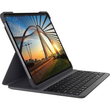 Logitech Slim Keyboard Folio Pro - безжична клавиатура, кейс и поставка за iPad Pro 11 M2 (2022), iPad Pro 11 M1 (2021), iPad Pro 11 (2020), iPad Pro 11 (2018) (черен)