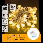 Aigostar - Външен LED гирлянд 50xLED/3xAA/8 функции 5, 3 m IP44 топла бяла (AI1143)