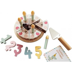 Tooky Toy Дървена торта Рожден ден th544b - bebetabg