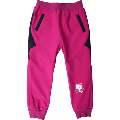 Wolf Dívčí softshellové kalhoty růžové