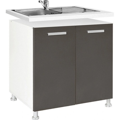 Matis Кухненски шкаф долен за мивка in d80 s сив