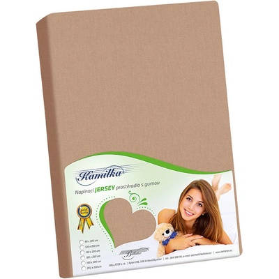 Bellatex Prostěradlo jersey kávové 160x200