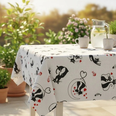 Mondo Italia Obrus Black cats Viacfarebná 120x140cm
