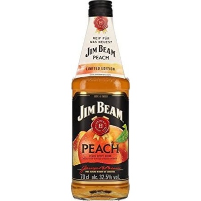 Jim Beam Peach Spirit Drink 32,5% 0,7 l (holá láhev)