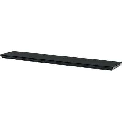 Autronic - Polička nástěnná 120 cm, MDF, barva černá, baleno v ochranné fólii - P-026 BK