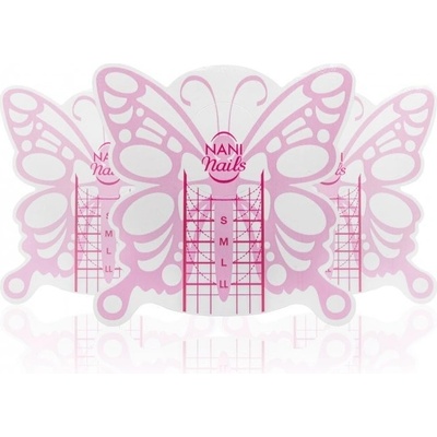 NANI šablóny na nechty Butterfly Short 100 ks