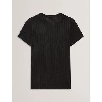 Ted Baker Тениска Ted Baker Women's Metallic Slim Fit T-Shirt - Black
