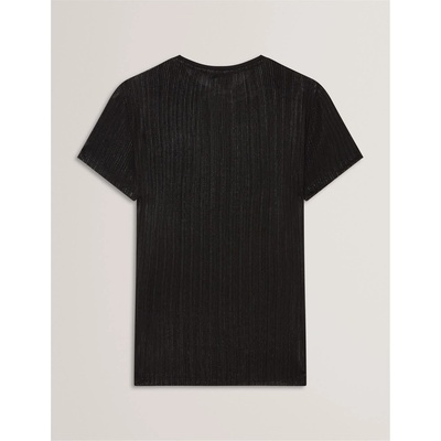 Ted Baker Тениска Ted Baker Women's Metallic Slim Fit T-Shirt - Black