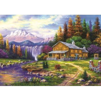 Image 1 of Art Puzzle - Puzzle Sunset in the Mountains - 1 000 piese