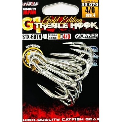 Esox Spartan G1 Treble Hook veľ.4 4ks