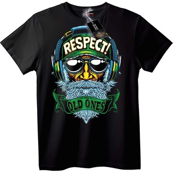 NOONEBRAND Тениска Уважавай Старите - 7XL, Black