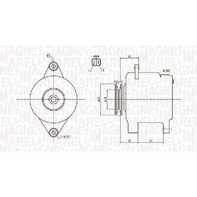 Alternátor MAGNETI MARELLI MQA1615