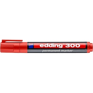 edding 300 1, 5-3 mm Перманентен червен маркер 7580003001 (4-300002)