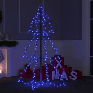 vidaXL Коледна елха конус, 160 LED, за закрито и открито, 78x120 см (328567)