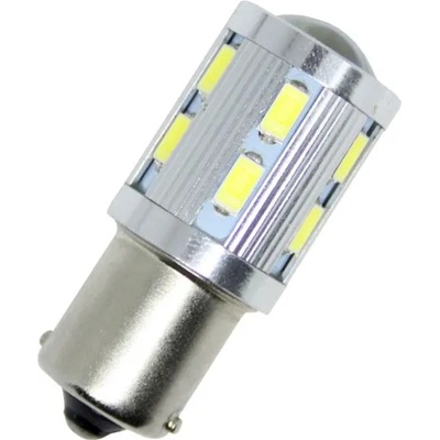 Диодна крушка ba15s с 16 ултраярки диода и лупа двойна светлина Бял (ba15s16smd)