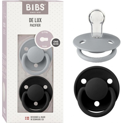 Bibs De Lux silikon Cloud black 2 ks