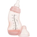 Difrax kojenecká S lahvička antikoliková světle růžová 170 ml