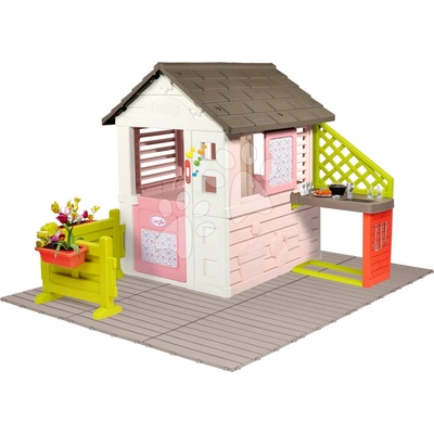 Smoby Domeček Corolle Playhouse na podlaze s kuchyňkou a zahrádkou
