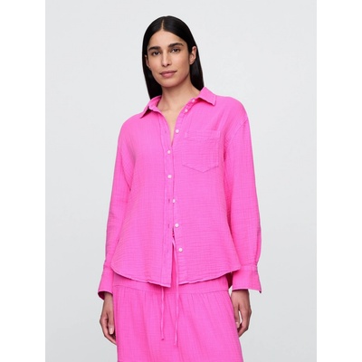 Gap mušelínová oversize košeľa ružová