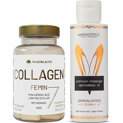 Pharma Activ Collagen Femin 90 toboliek + masáž olej Sandalwood 100 ml